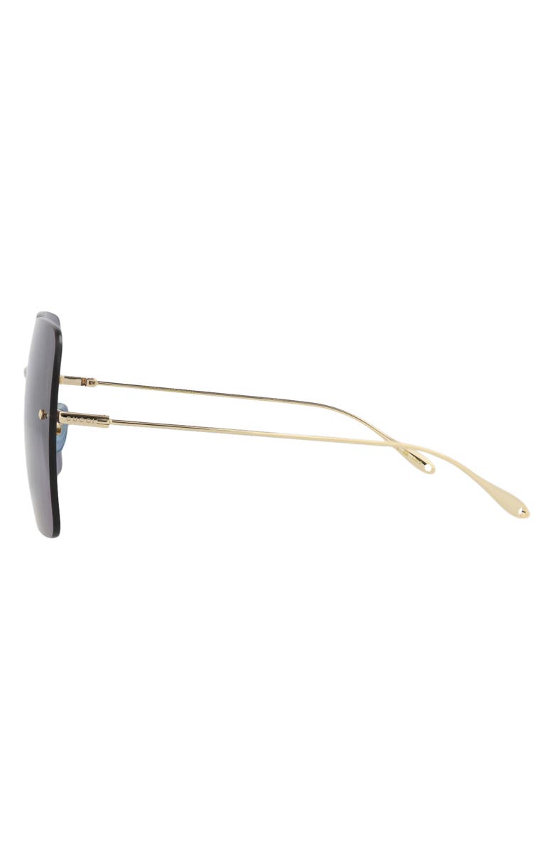 Gucci 62mm Square Sunglasses, Alternate, color, Gold Gold Blue