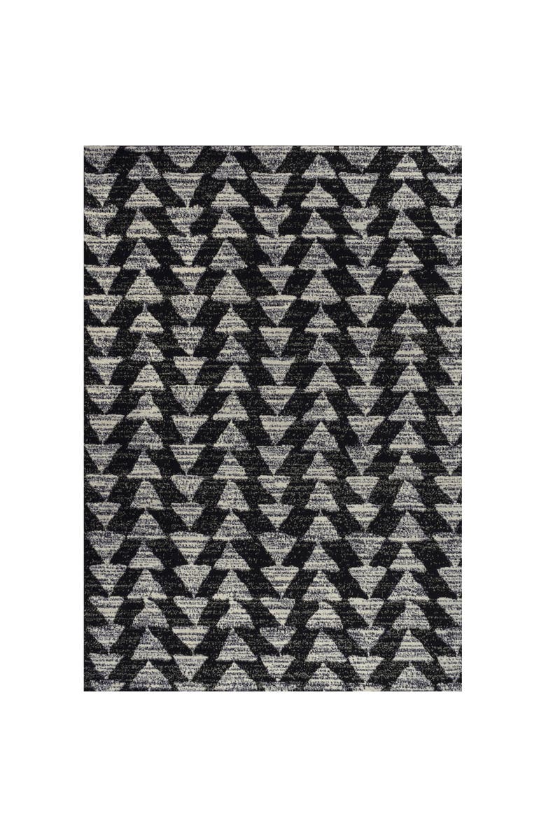 JONATHAN Y Aisha Moroccan Triangle Geometric Area Rug, Main, color, Black/Cream