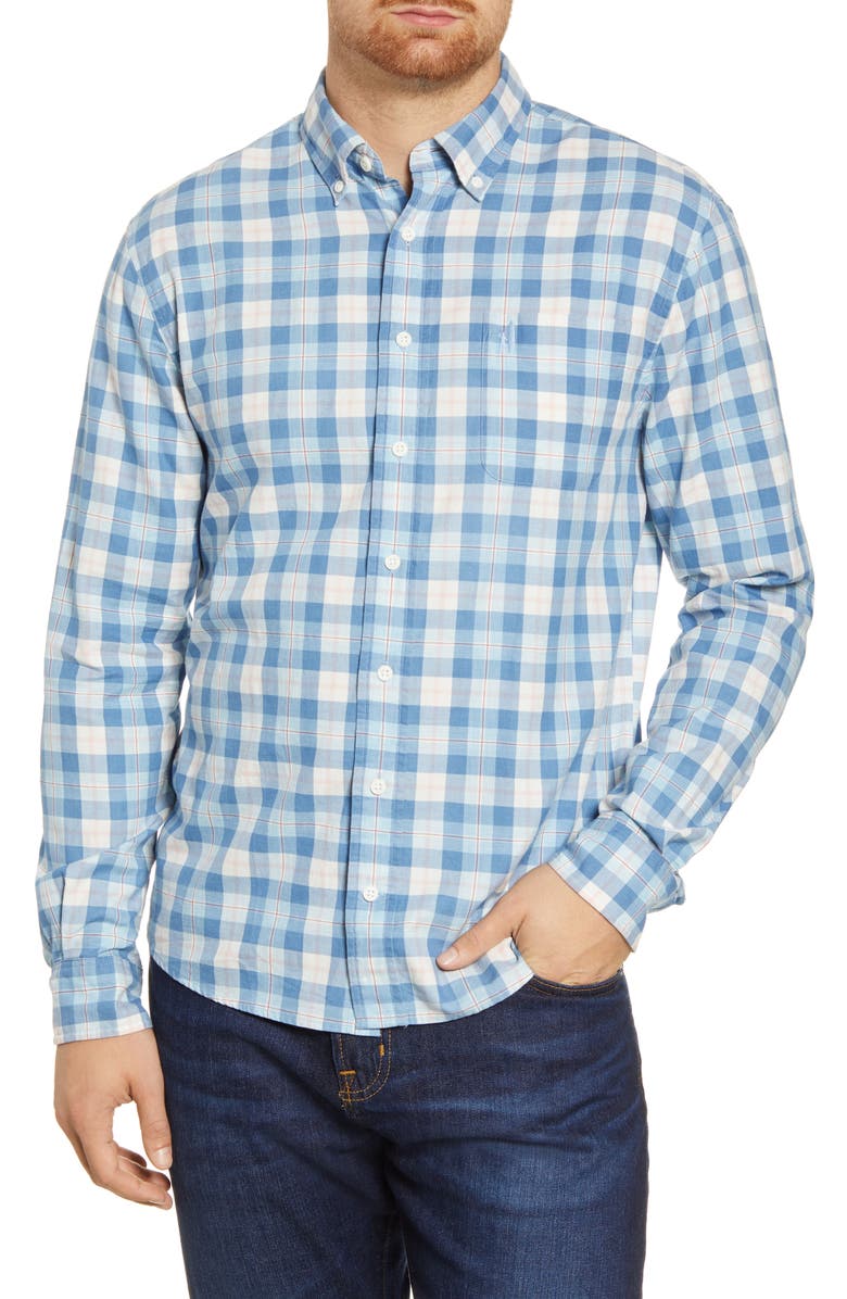 johnnie-O Brighton Classic Fit Check Button-Down Shirt, Main, color,