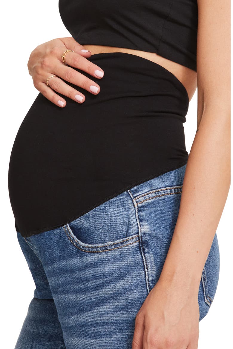 The Over The Bump Straight Maternity Jeans, Alternate, color, INDIGO