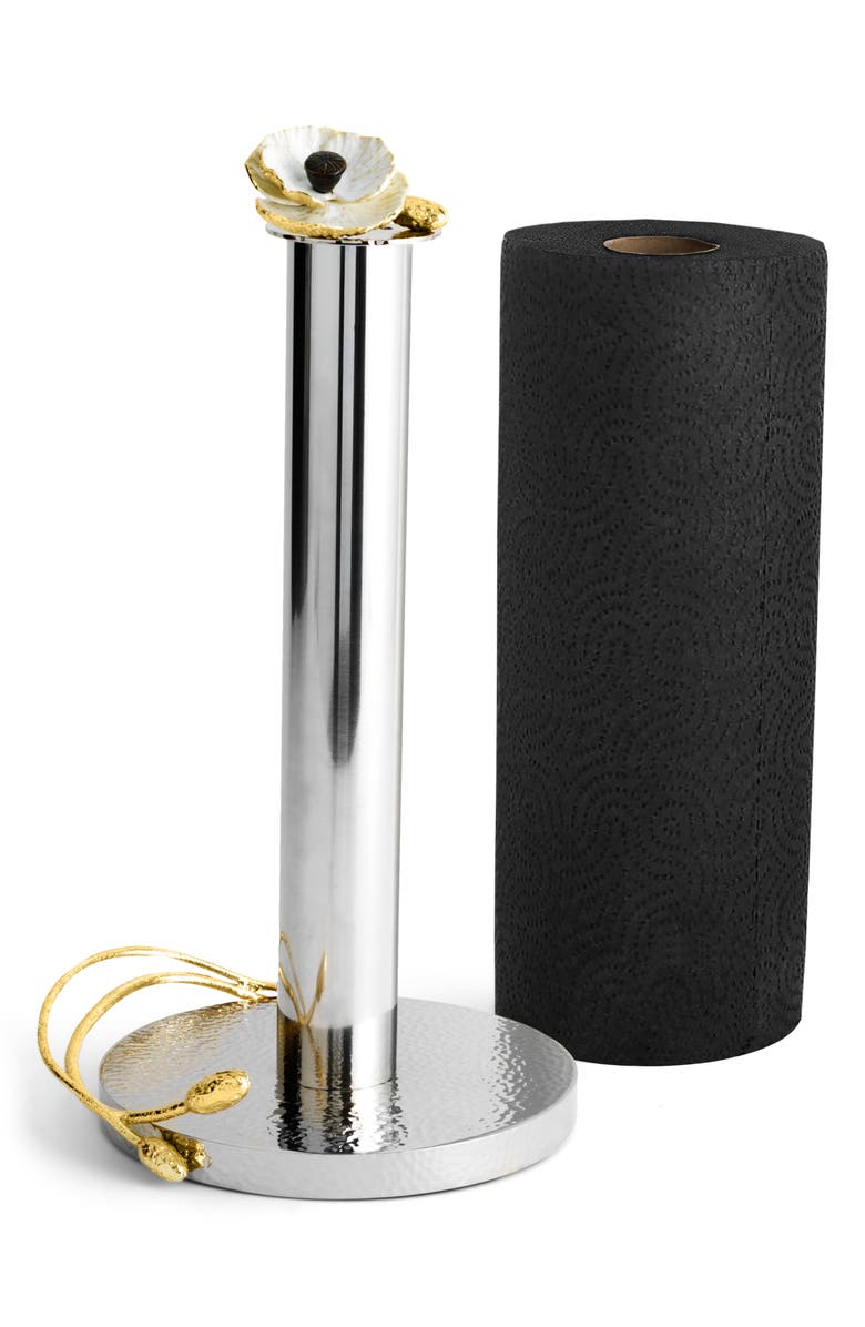 Michael Aram Anemone Paper Towel Holder, Alternate, color, White/ Silver/ Gold