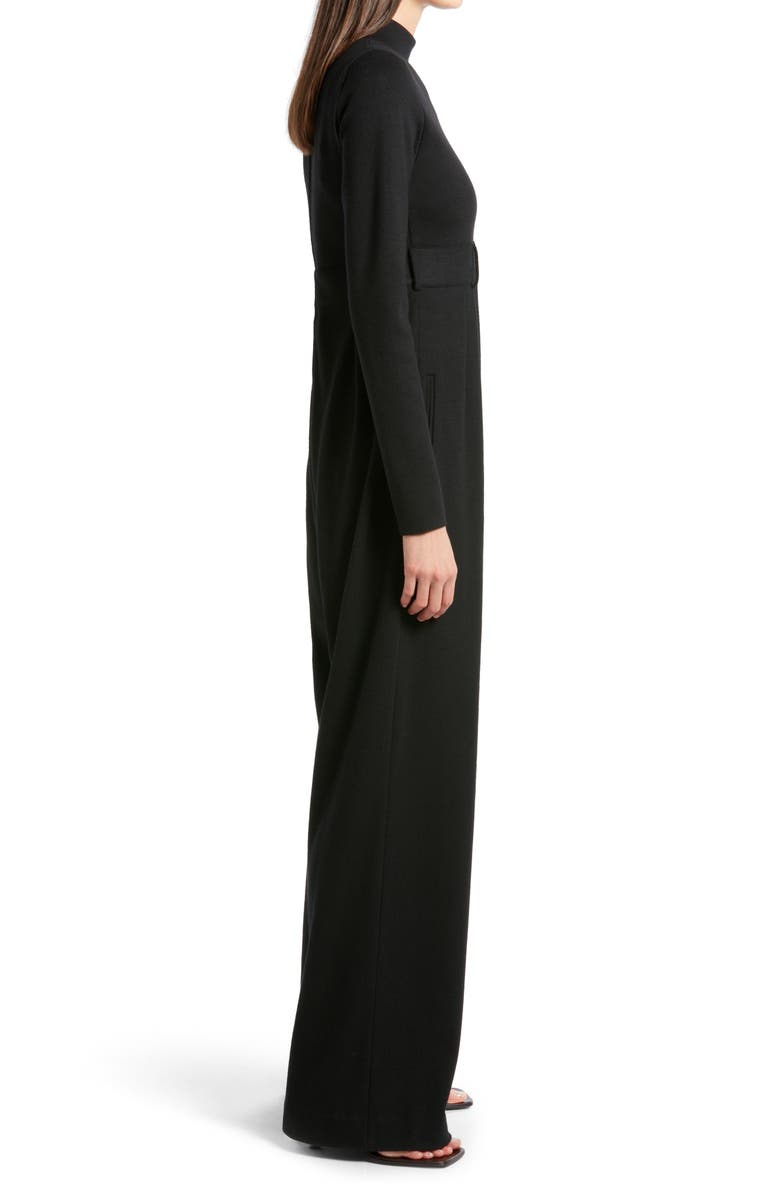 The Row Celeste Long Sleeve Wool Jumpsuit, Alternate, color, 