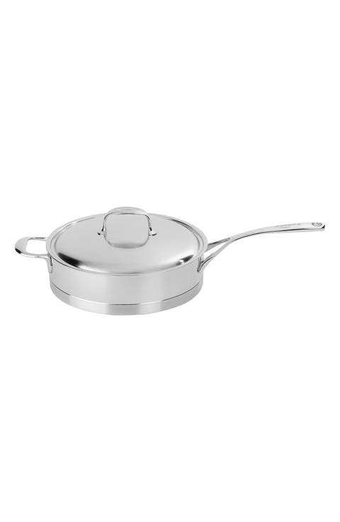 Atlantis 3-Quart Stainless Steel Sauté Pan With Helper Handle & Lid