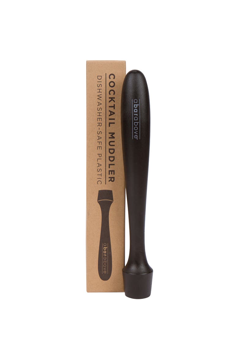 Plastic Cocktail Muddler, Main, color, Black