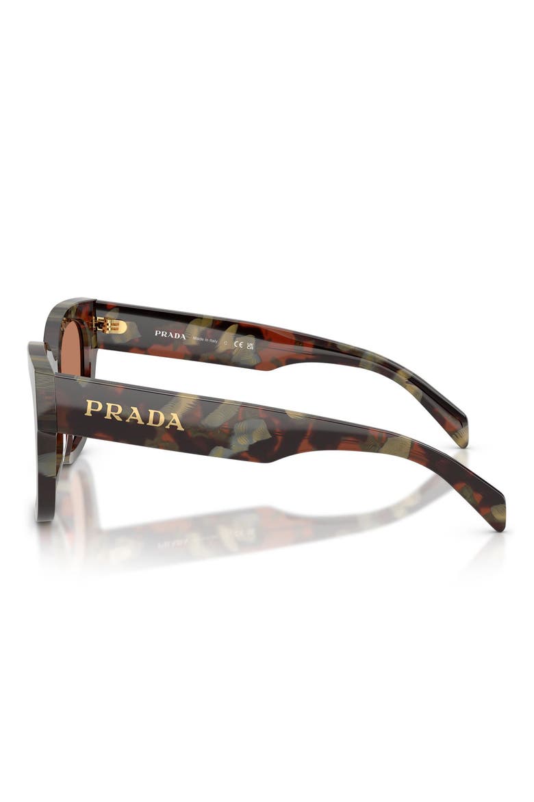 52mm Square Sunglasses, Alternate, color, WOODS TORTOISE / BROWN