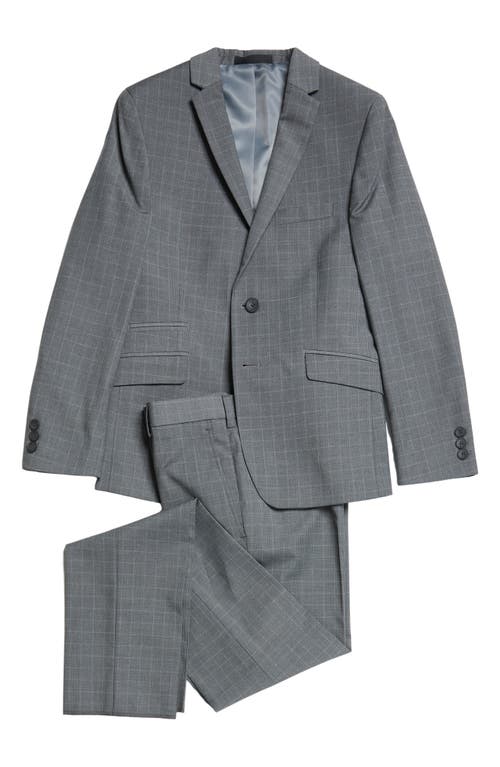 Andrew Marc Kids' Grid Suit in Grey 