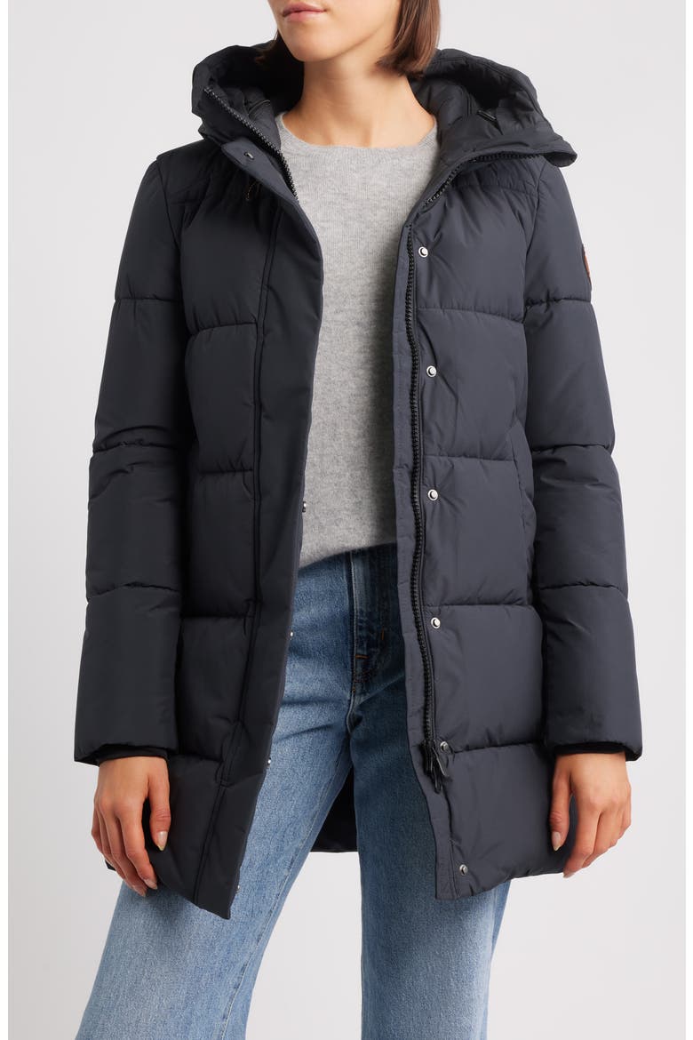 Bethany Waterproof Hooded Quilted Parka, Alternate, color, BLACK