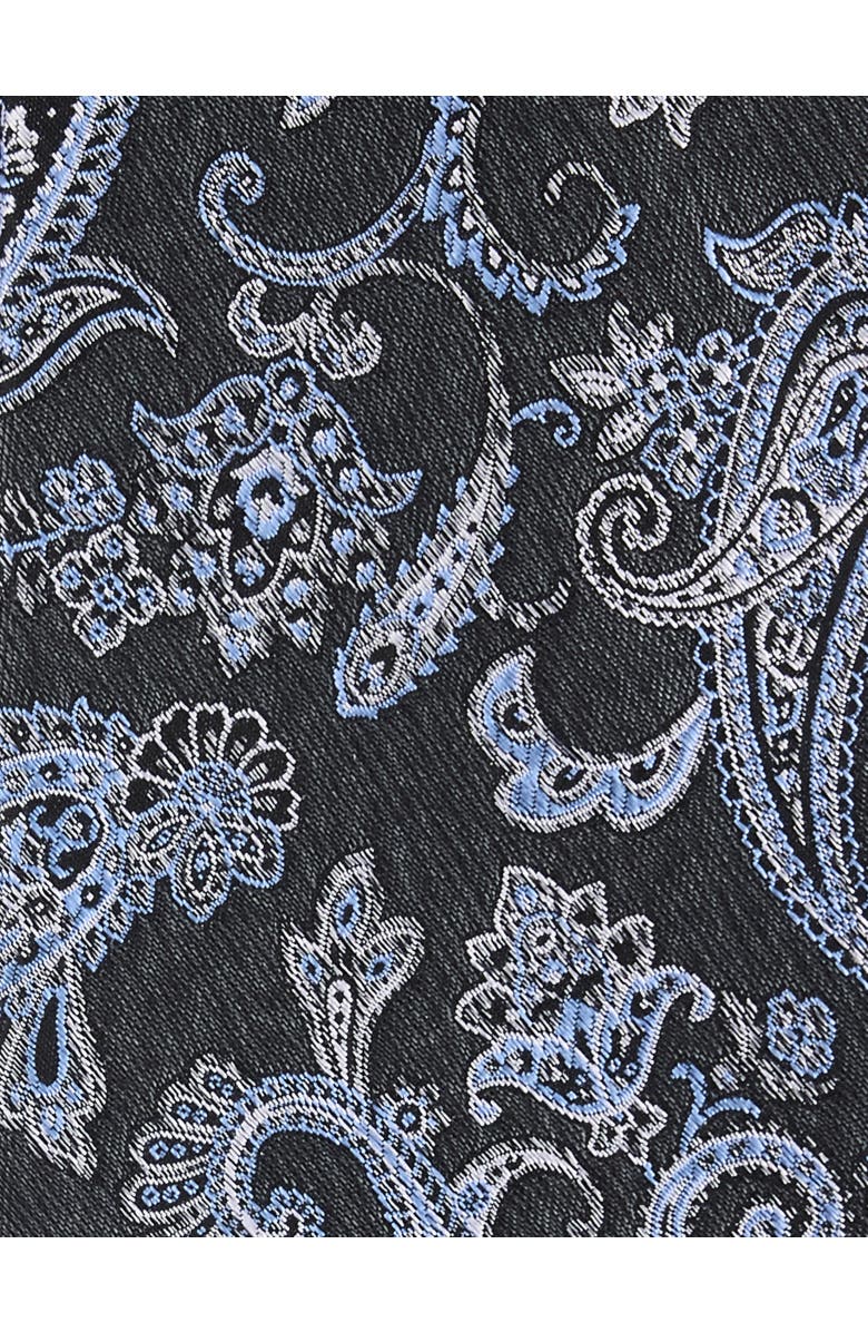 Michael Kors Big & Tall Dallard Paisley Tie, Alternate, color, Black