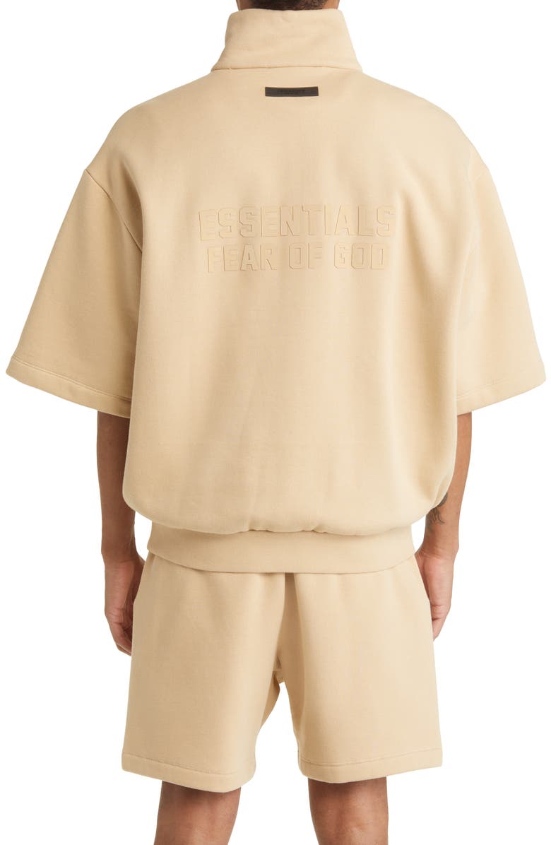 Fear of God Essentials Half Zip Elbow Sleeve Sweatshirt, Alternate, color, 