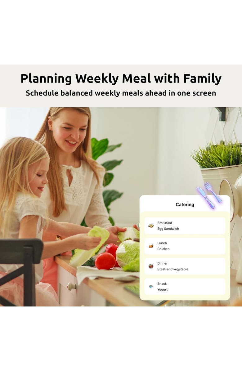 Everblog 21.5" Digital Calendar and Chore Chart - Smart Interactive Family Display, Alternate, color, White