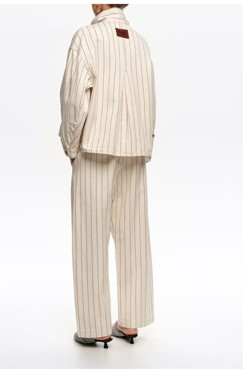 Bimba y Lola Volume-Leg Jeans, Alternate, color, Off White