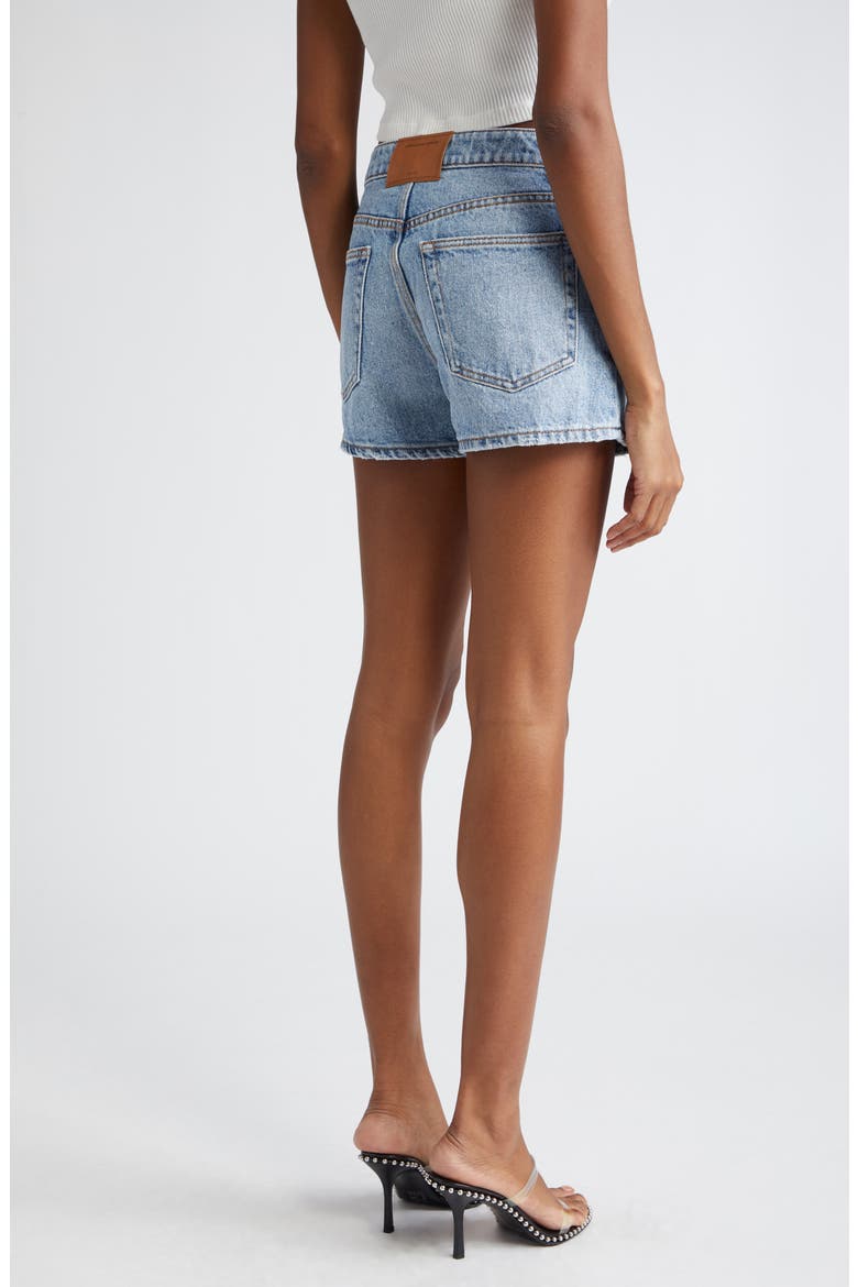 Shorty High Waist Denim Shorts, Alternate, color, VINTAGE FADED INDIGO