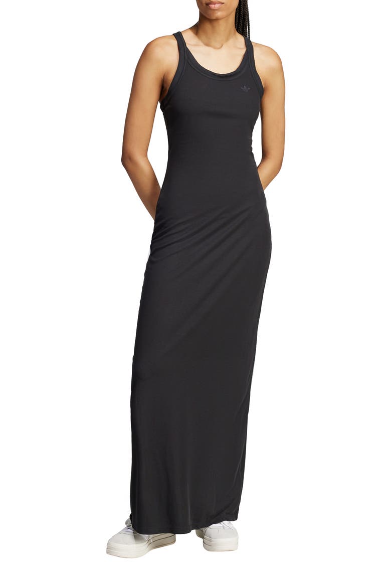 Essentials Racerback Maxi Dress, Main, color, BLACK