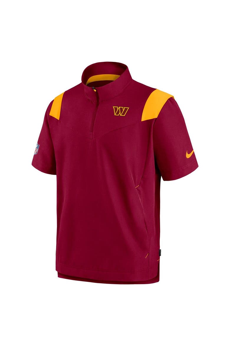 Men's Nike Burgundy Washington Commanders Sideline Coaches Chevron Lockup Pullover Top, Alternate, color, Burgundy