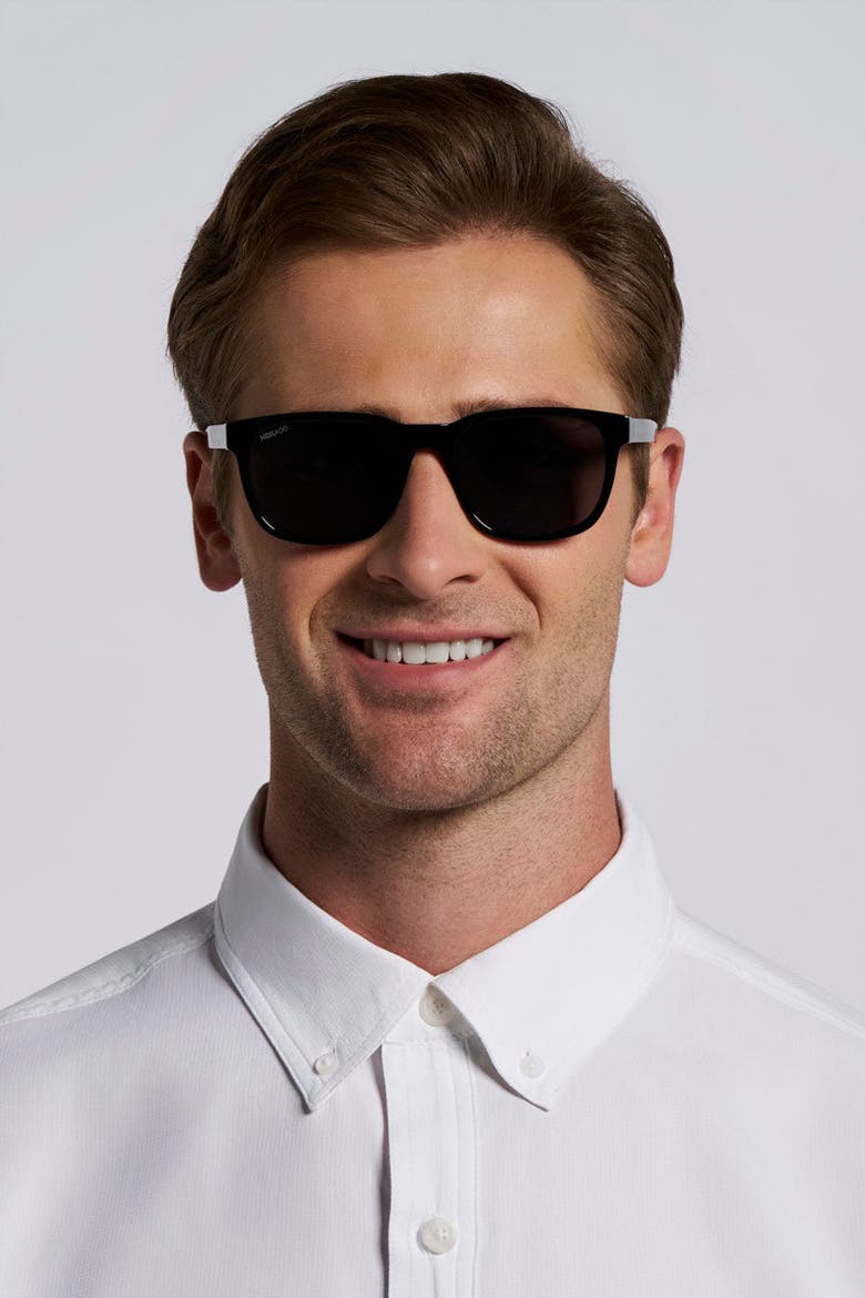 Unisex Solaira Polarized Sunglasses, UPF 50+ Sun Protection, Alternate, color, Black