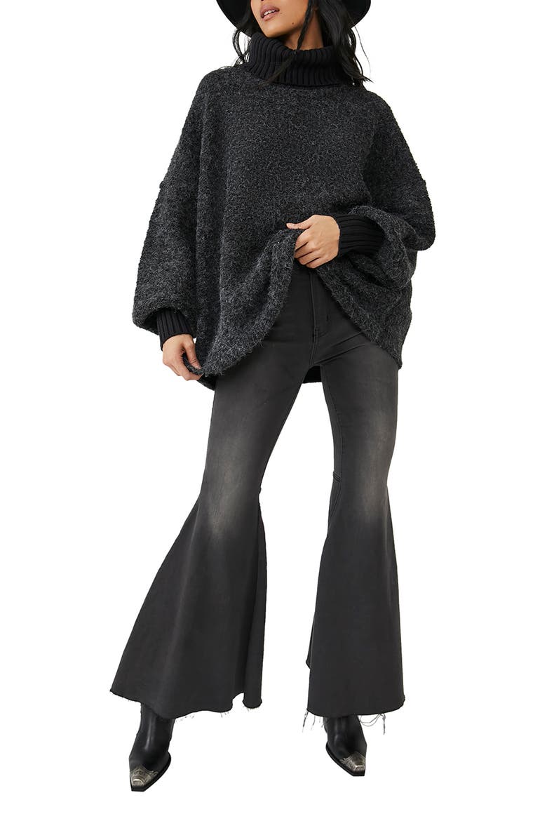 Milo Tunic Sweater, Alternate, color, BLACK