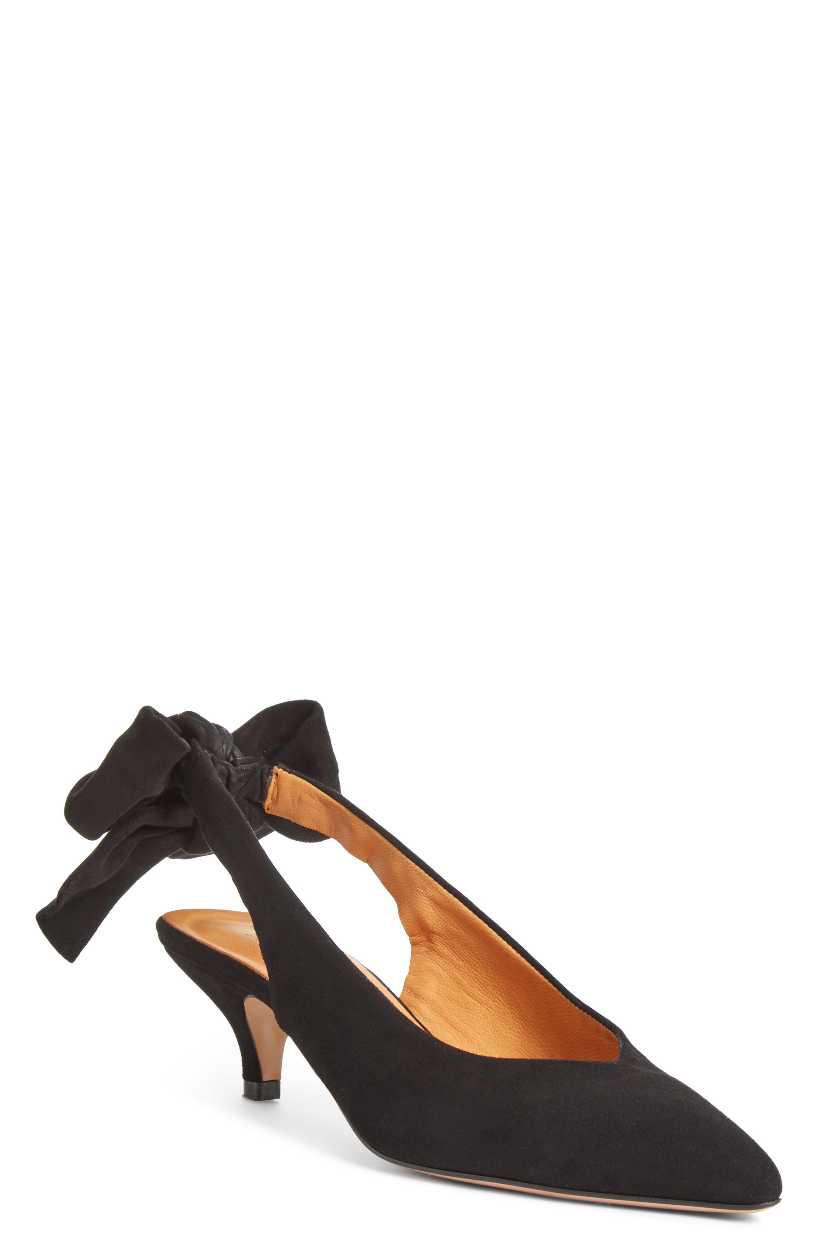 Bow Kitten Heel Pump, Main, color, BLACK 099