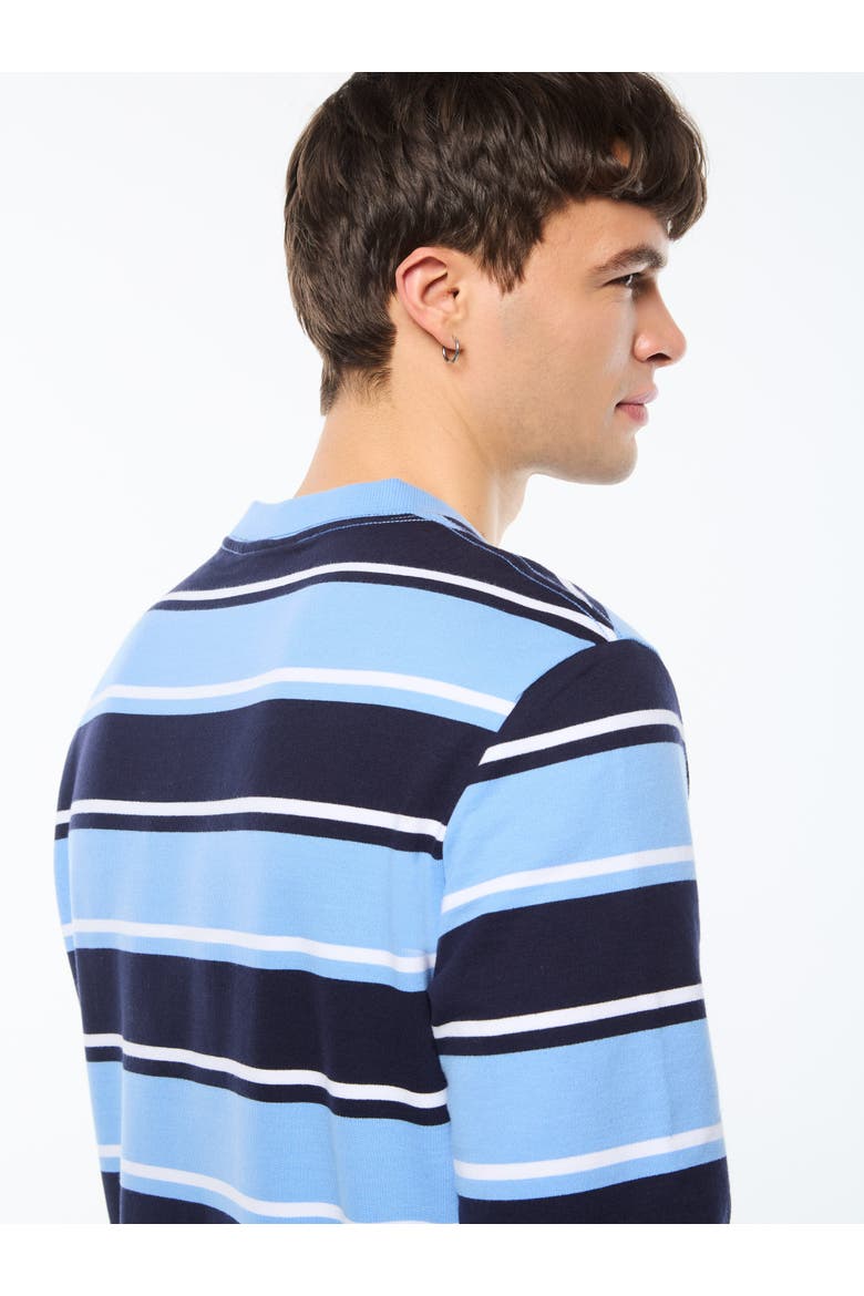 Strisce Stripe Crewneck, Alternate, color, MARITIME BLUE