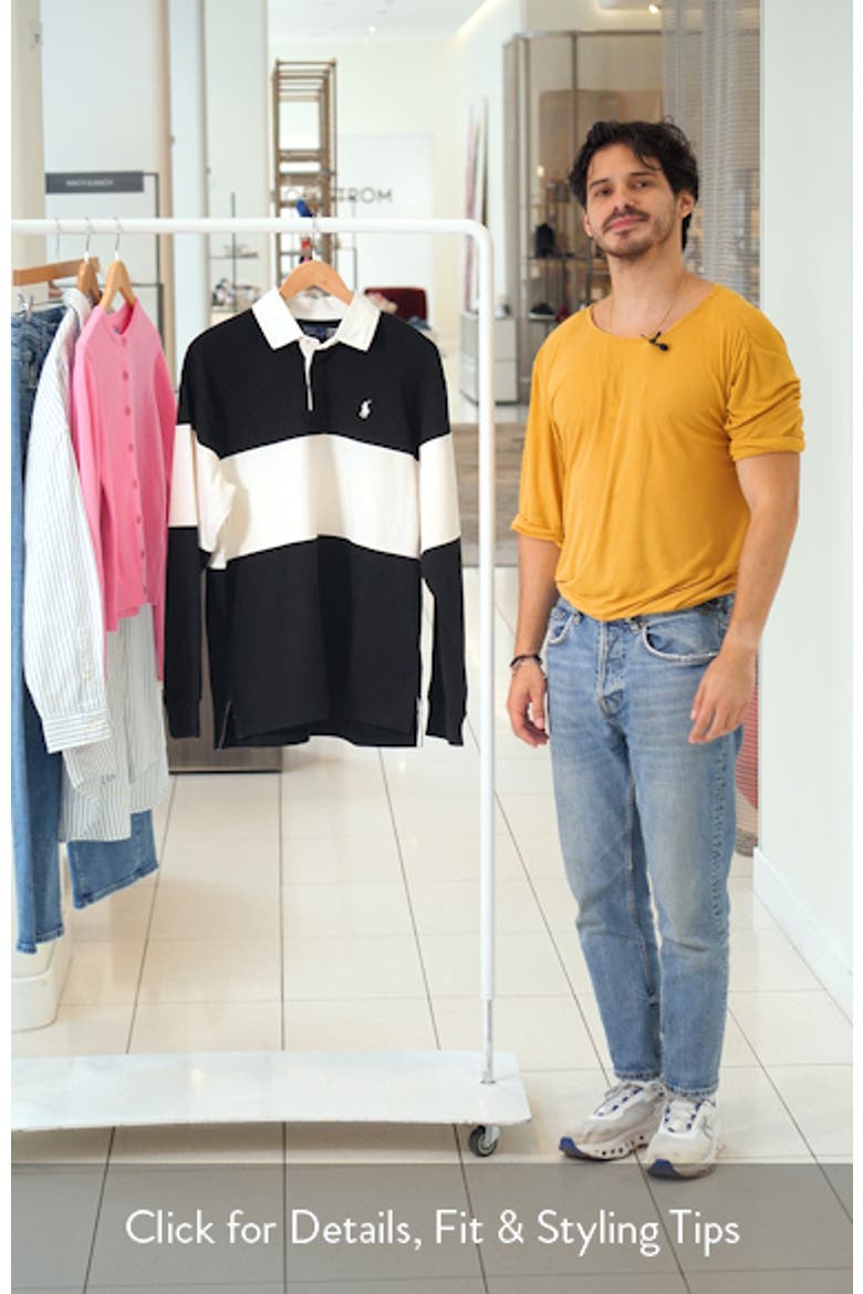 Colorblock Cotton Rugby Shirt (Women) | Nordstrom