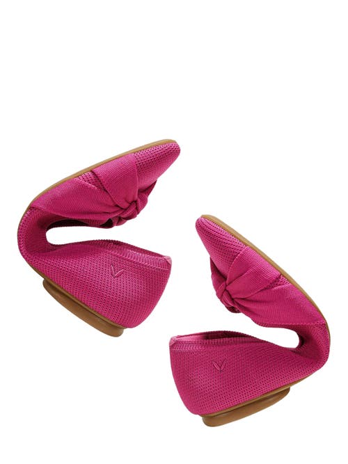Vivaia Knotted Water Resistant Almond Toe Flat In Pink