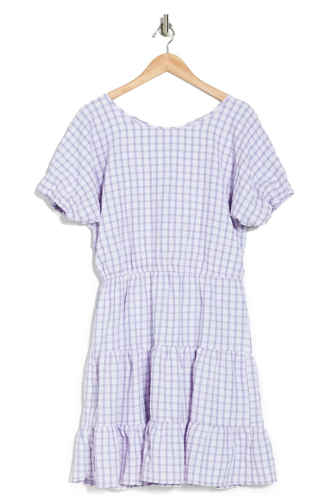 BCBGeneration Puff Sleeve Tiered Mini Dress (Women) | Nordstromrack