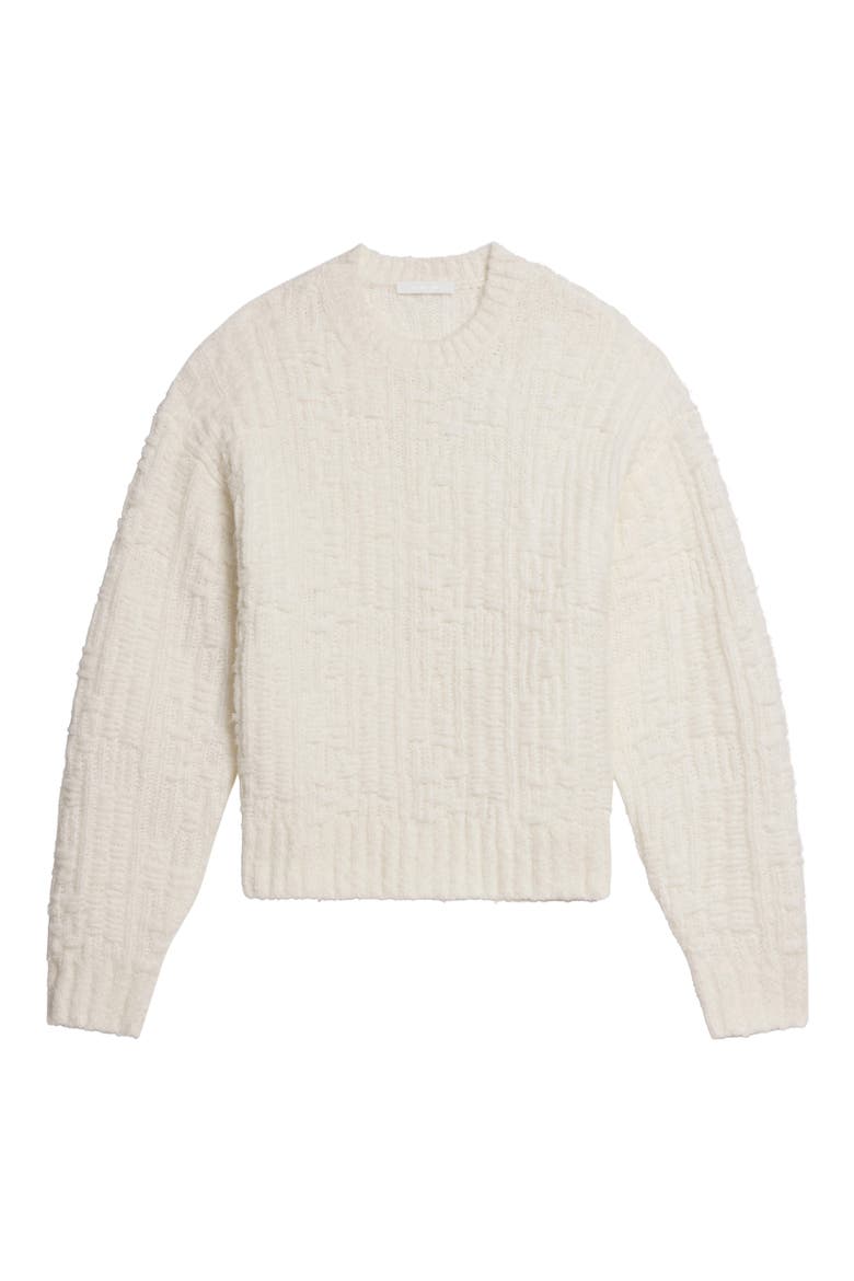 Textured Merino Wool Blend Sweater, Alternate, color, IVORY