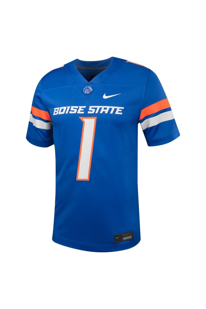 Men's Nike #1 Royal Boise State Broncos Untouchable Football Jersey, Alternate, color, Royal