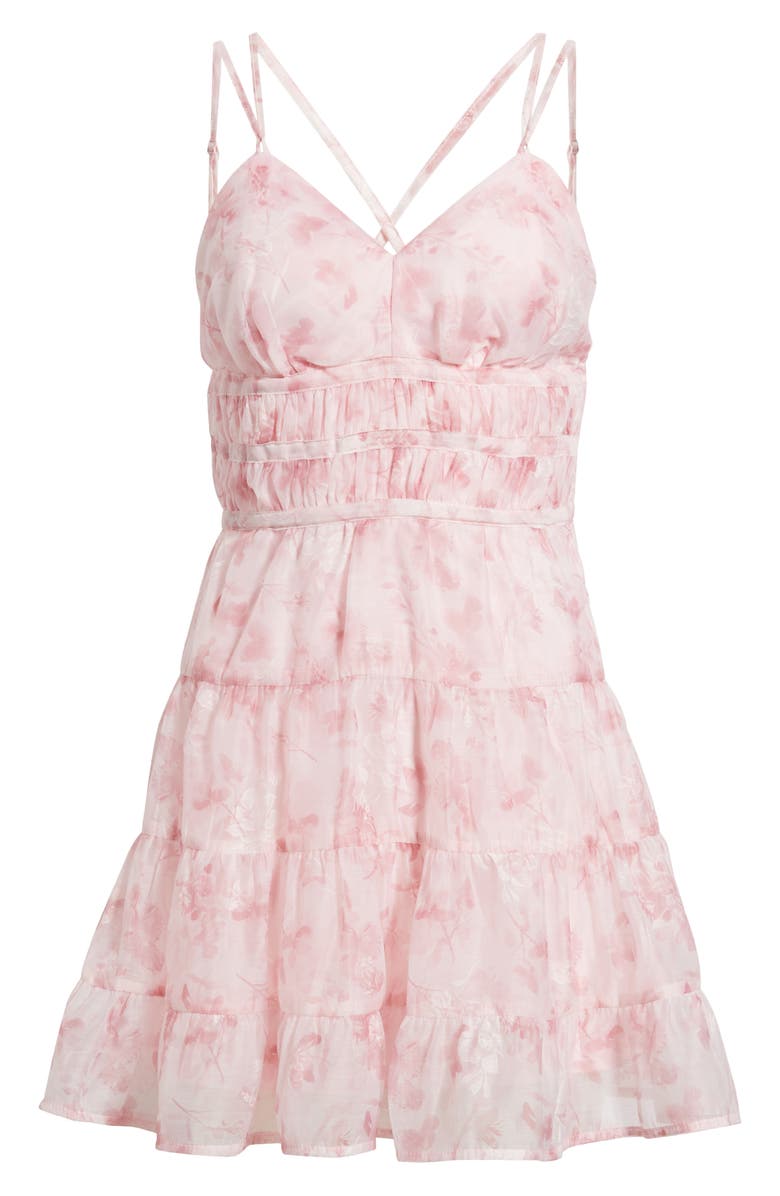 LAYERED WITH LOVE Floral Tiered Chiffon Minidress, Alternate, color, Falling Flowers