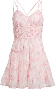 LAYERED WITH LOVE Floral Tiered Chiffon Minidress