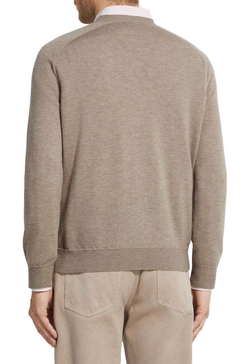 Oasi V-Neck Cashmere Sweater, Alternate, color, LIGHT TAUPE