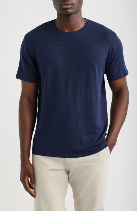 Bryce Crewneck Stretch Linen T-Shirt