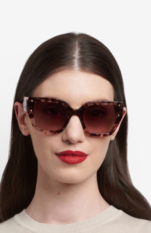 Carolina Herrera Her 53mm Gradient Square Geometric Sunglasses In Brown