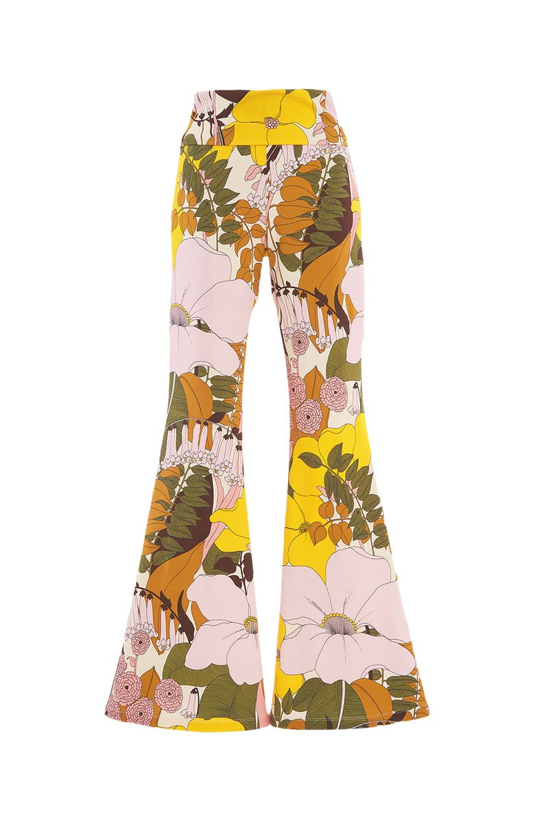 La DoubleJ Meditation Pants Big Flower Rose Pink, Alternate, color, Big Flower Rose Pink