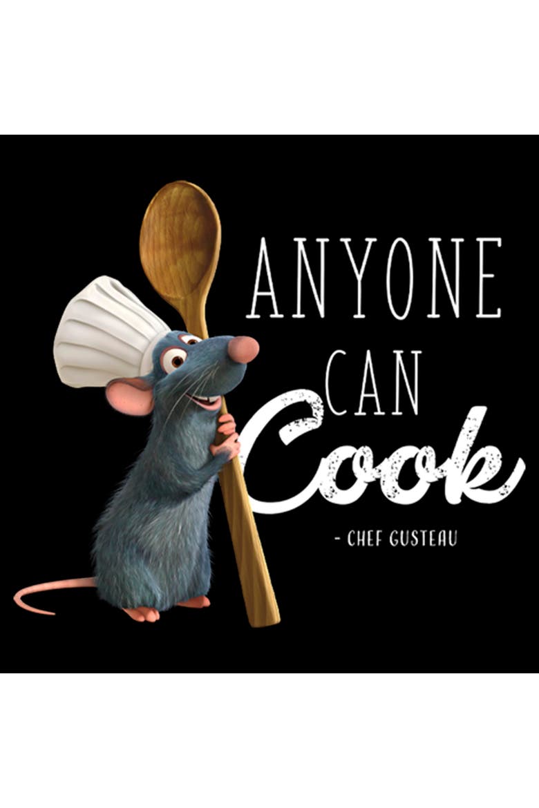 Men's Ratatouille Anyone Can Cook Graphic Tee, Alternate, color, Black