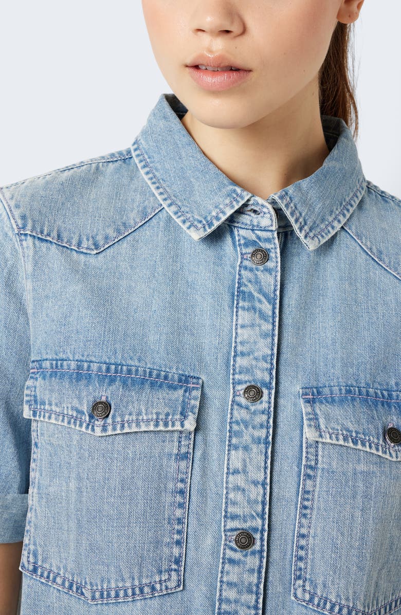 Noisy may Signe Denim Shirtdress, Alternate, color, 