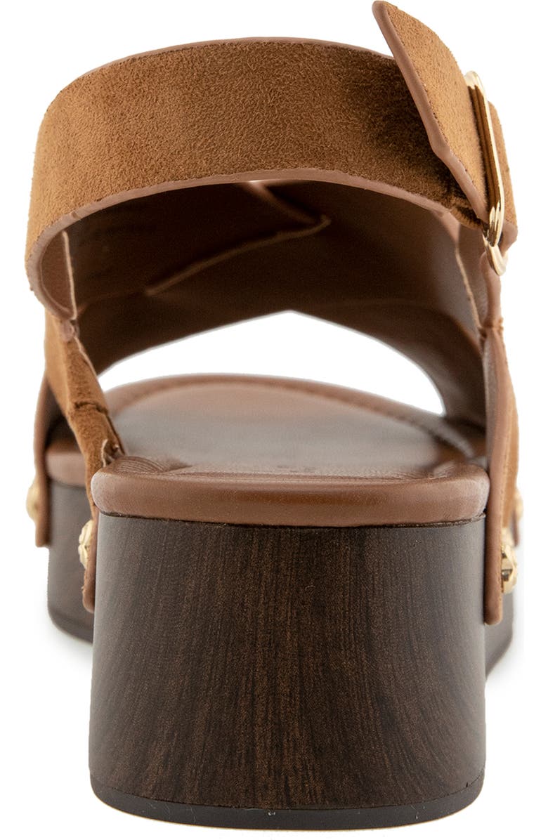 Splendid Quandry Woodgrain Platform Slingback Sandal, Alternate, color, Caramel