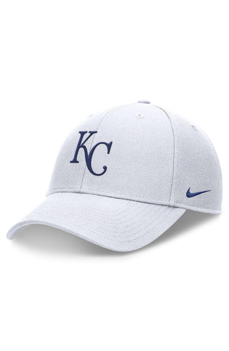 Nike Men's Nike White Kansas City Royals Evergreen Club Performance Adjustable Hat, Main, color, 