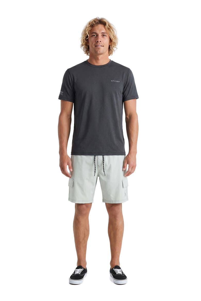 UPF 50+ Heathered Performance T-Shirt, Alternate, color, BLACK