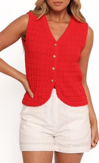 パンツ Eyelet Border Knit Vest NYW008【NYANDER KNIT/ニャンダーニット】 BUSTIER VEST ニット