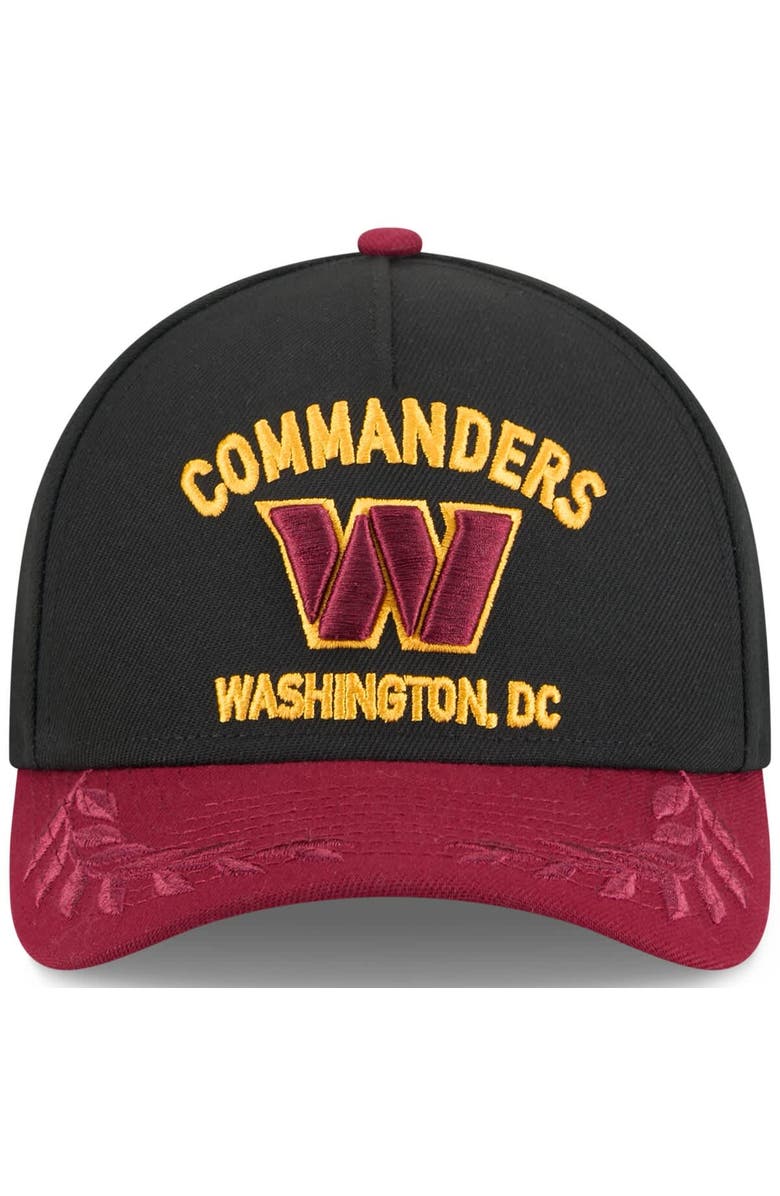 New Era Men's New Era Black/Burgundy Washington Commanders 2025 NFL Draft 9FORTY A-Frame M-Crown Adjustable Hat, Alternate, color, 