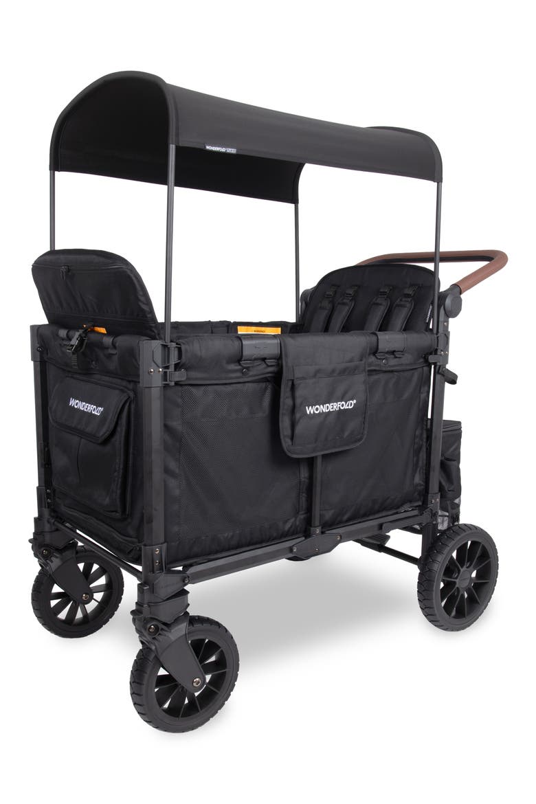 W4 Luxe Pro 4-Passenger Multifunctional Stroller Wagon, Main, color, BLACK