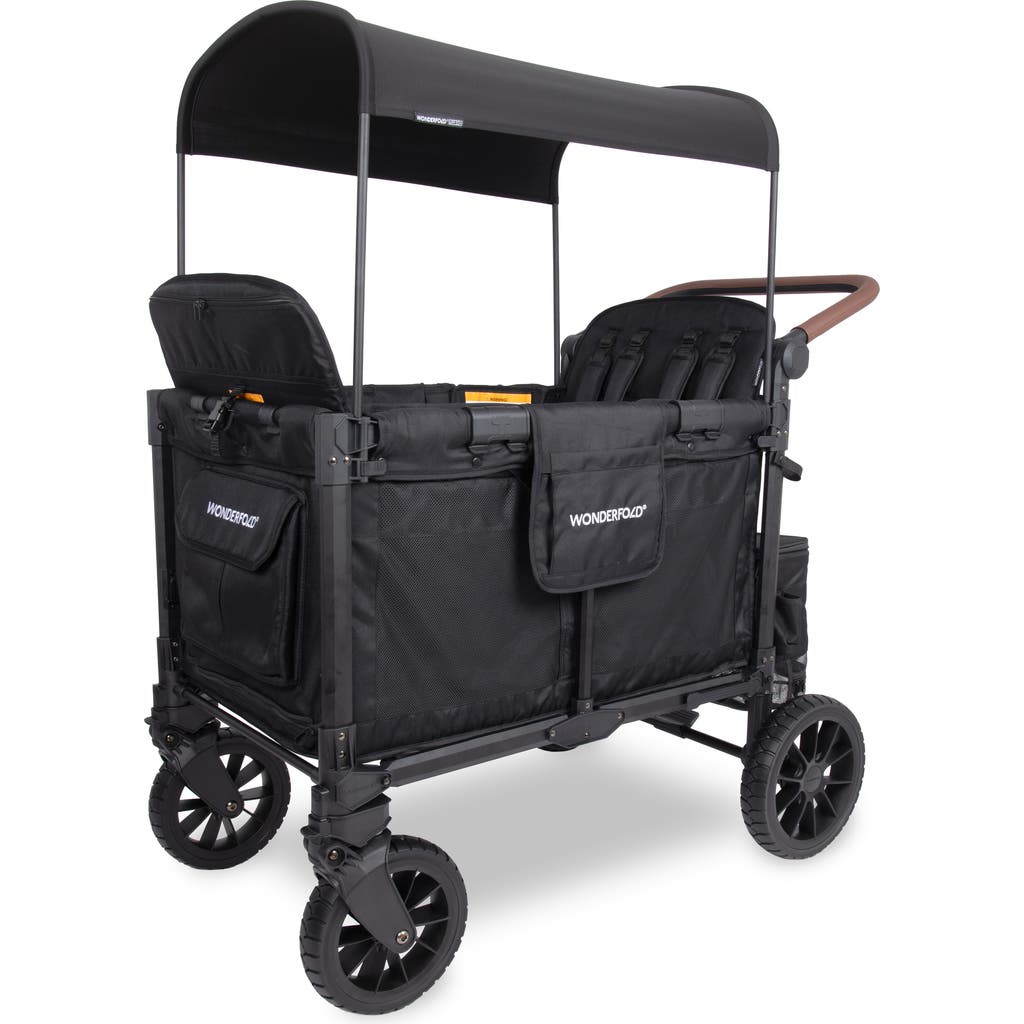 WonderFold W4 Luxe Pro 4-Passenger Multifunctional Stroller Wagon in Black  product