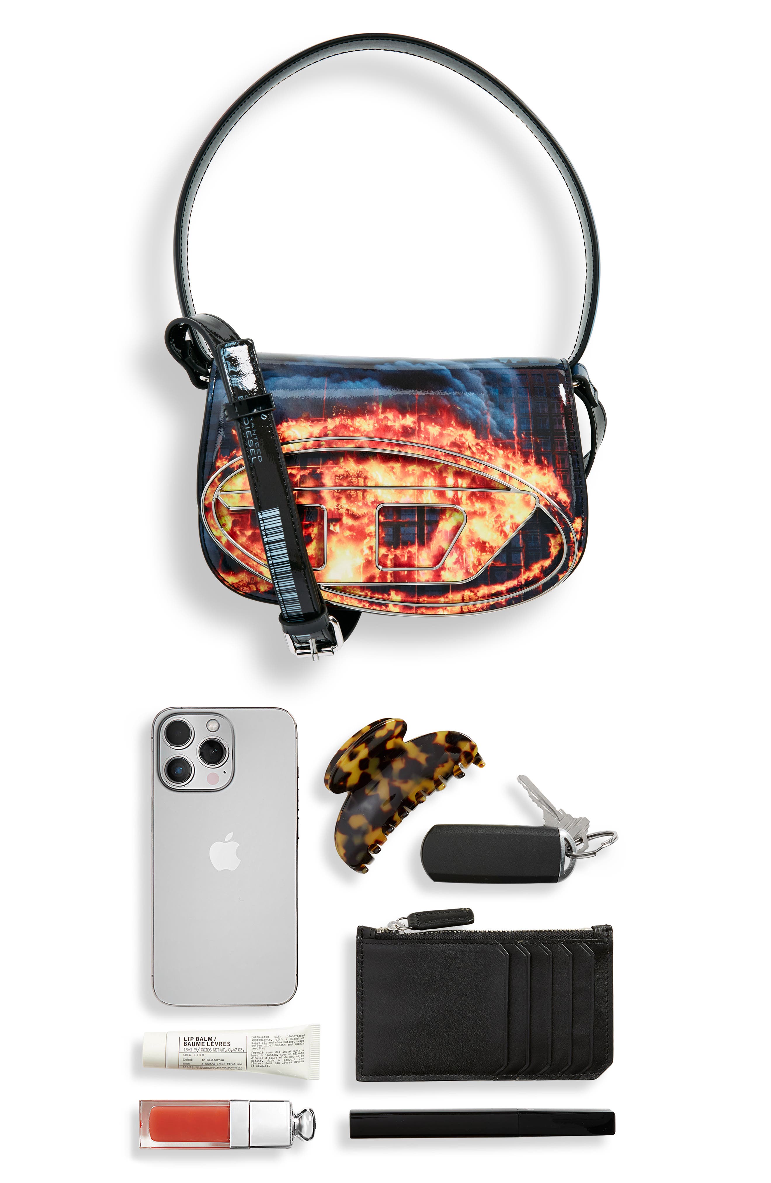 1Dr Graphic Shoulder Bag, Alternate, color, MOVIE POSTER MULTI