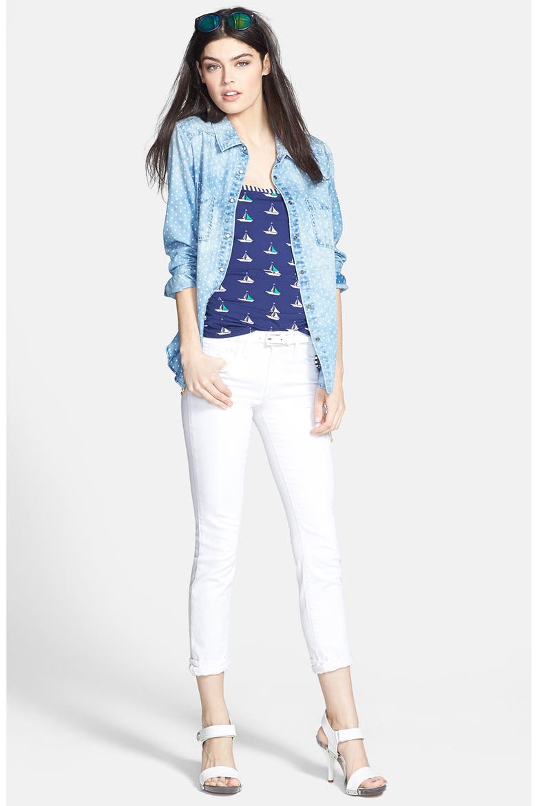 'Mia' Skinny Jeans, Alternate, color, WHITE