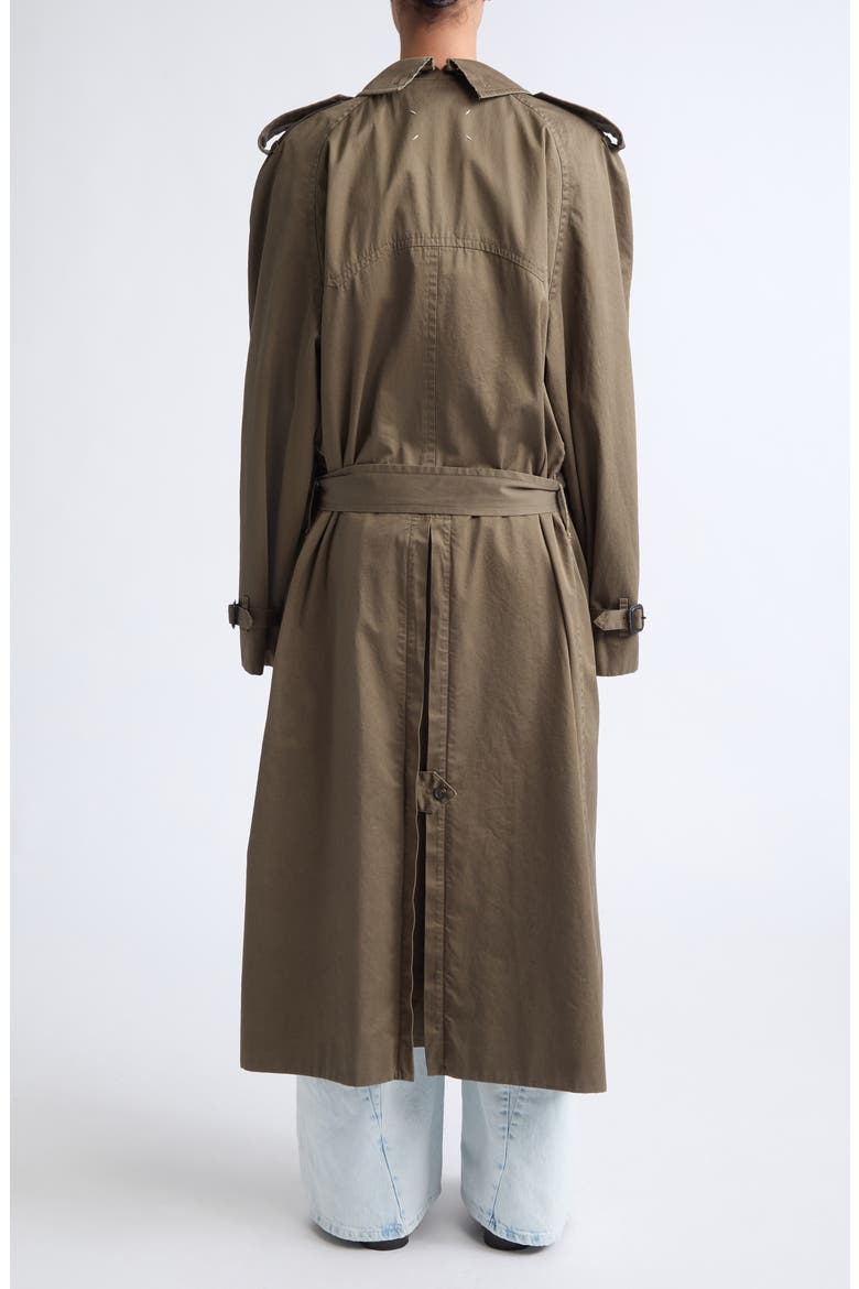 Double Breasted Trench Coat, Alternate, color, MILITARY GREEN