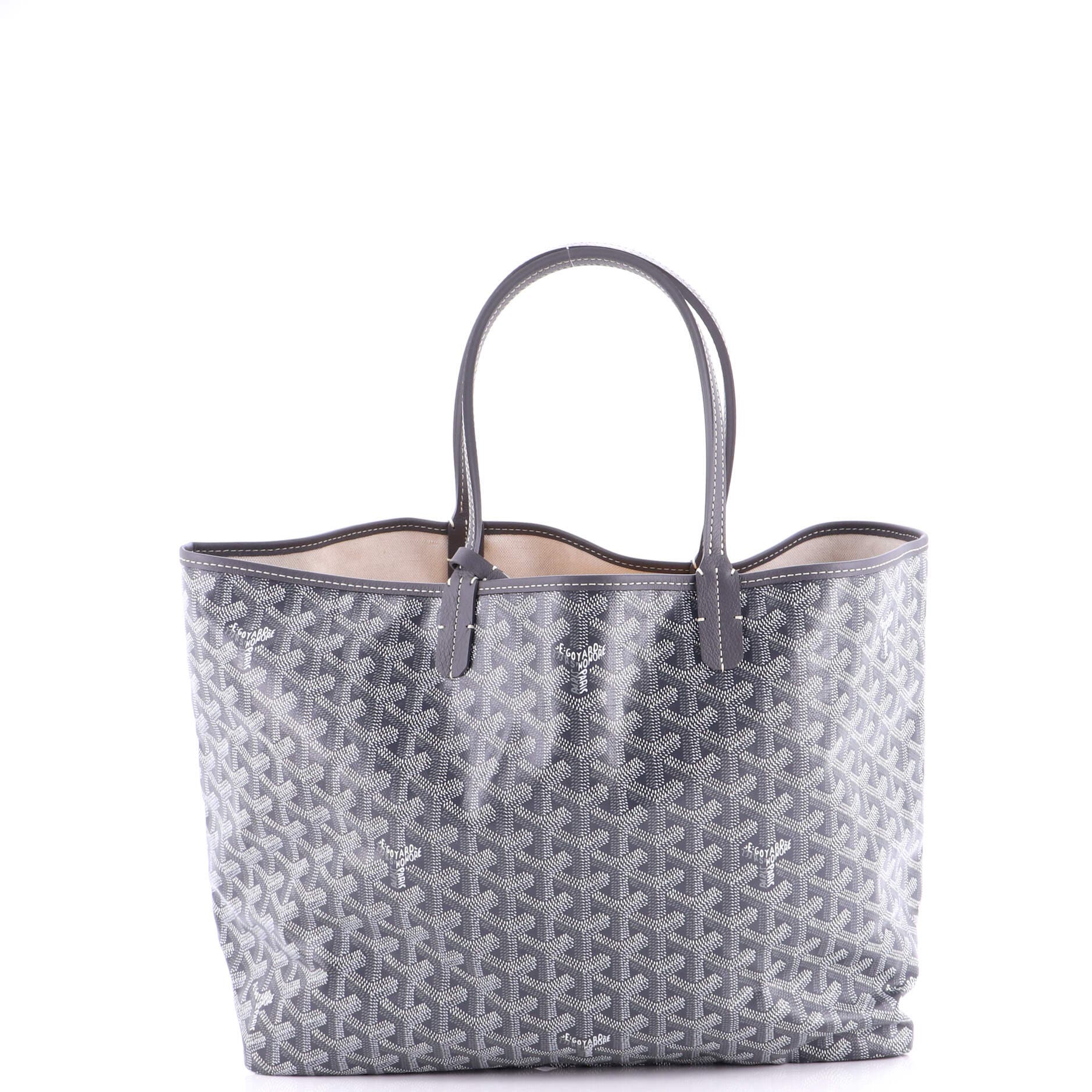Pre-Owned Goyard Saint Louis Tote Coated Canvas PM, Main, color, Gray