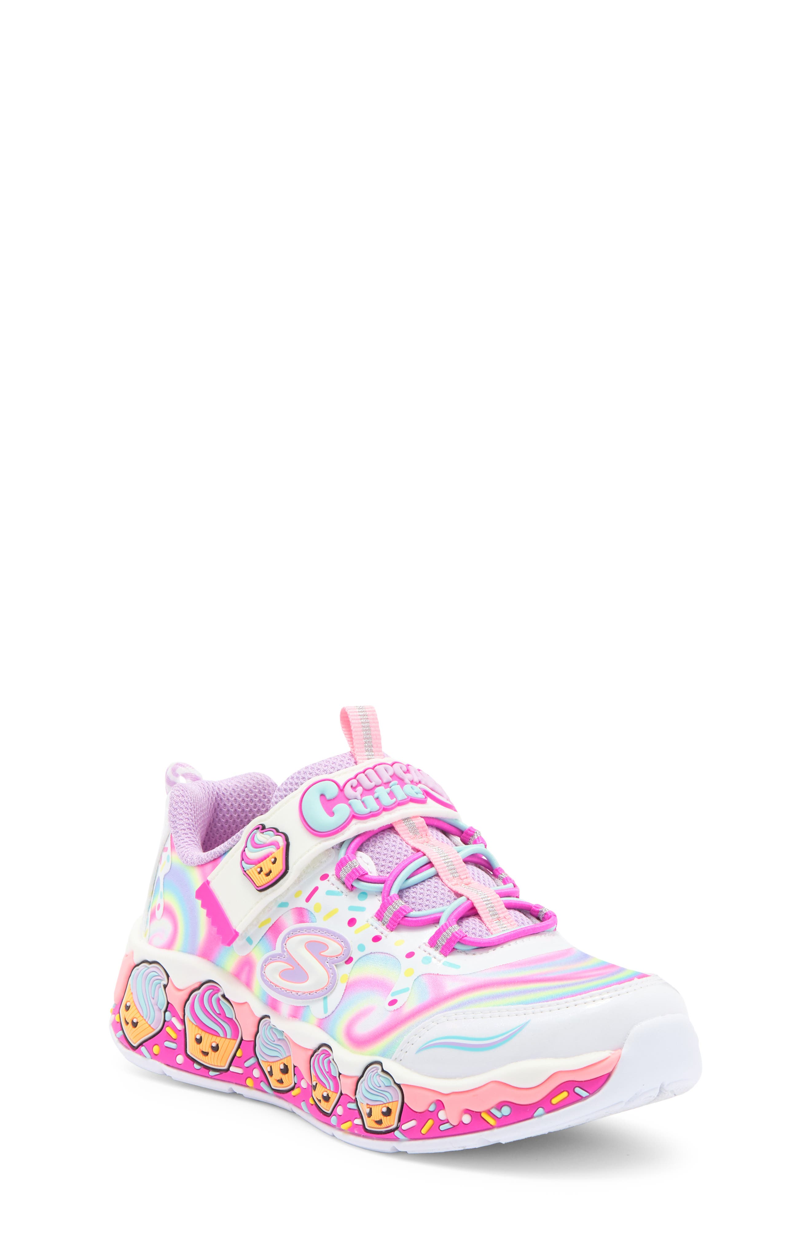 SKECHERS Kids' Cupcake Cutie Sneaker, Main, color, White/ Multi
