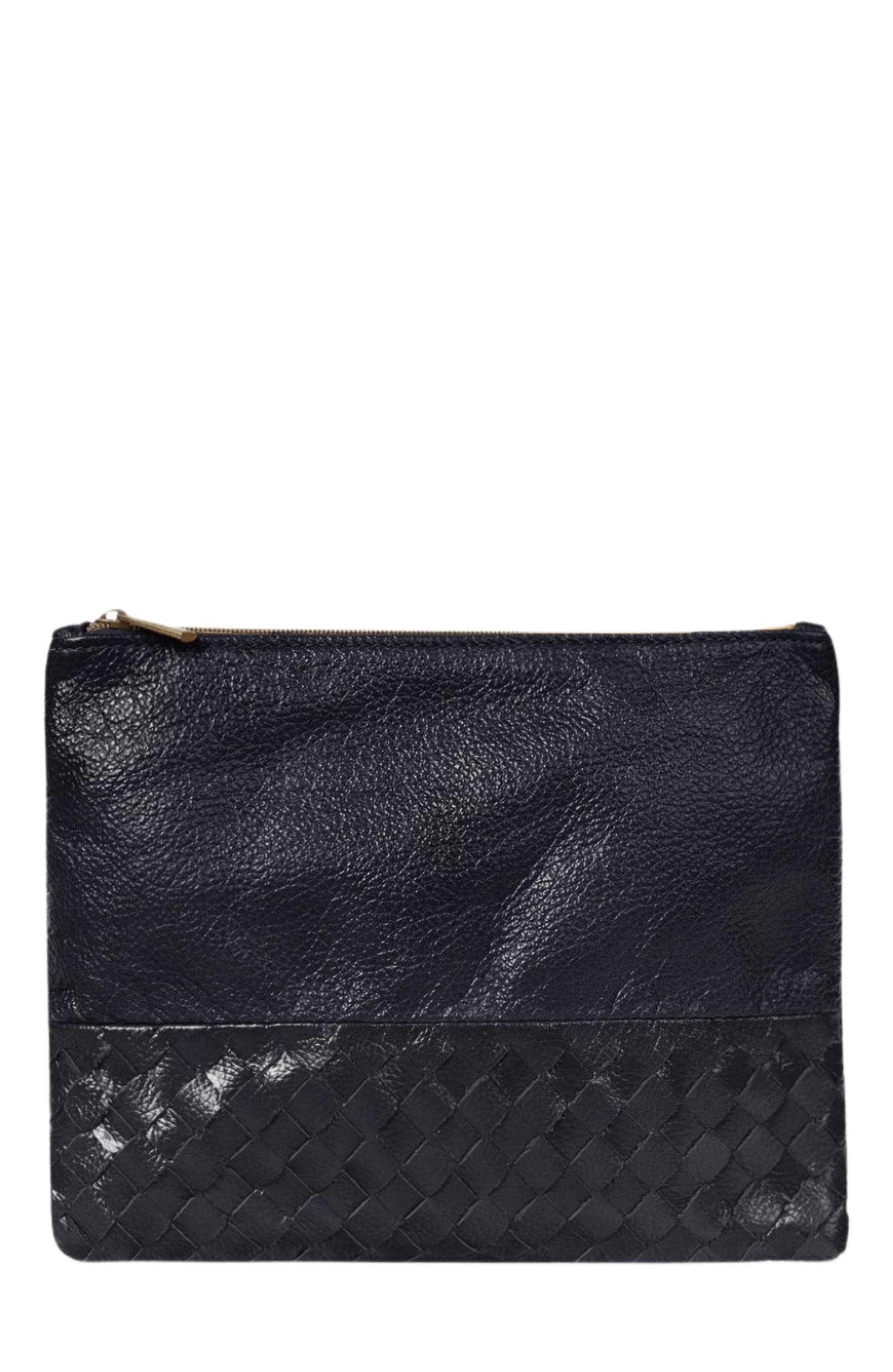 Deux Mains Woven Pouch, Main, color, Black - Small