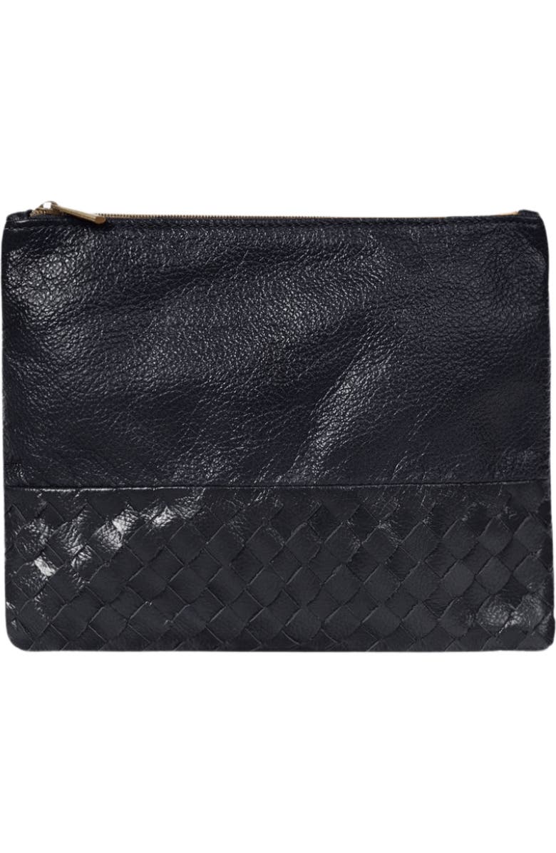 Deux Mains Woven Pouch, Main, color, Black - Small