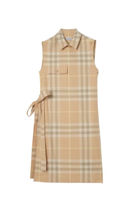 Check Cotton Shirt Dress